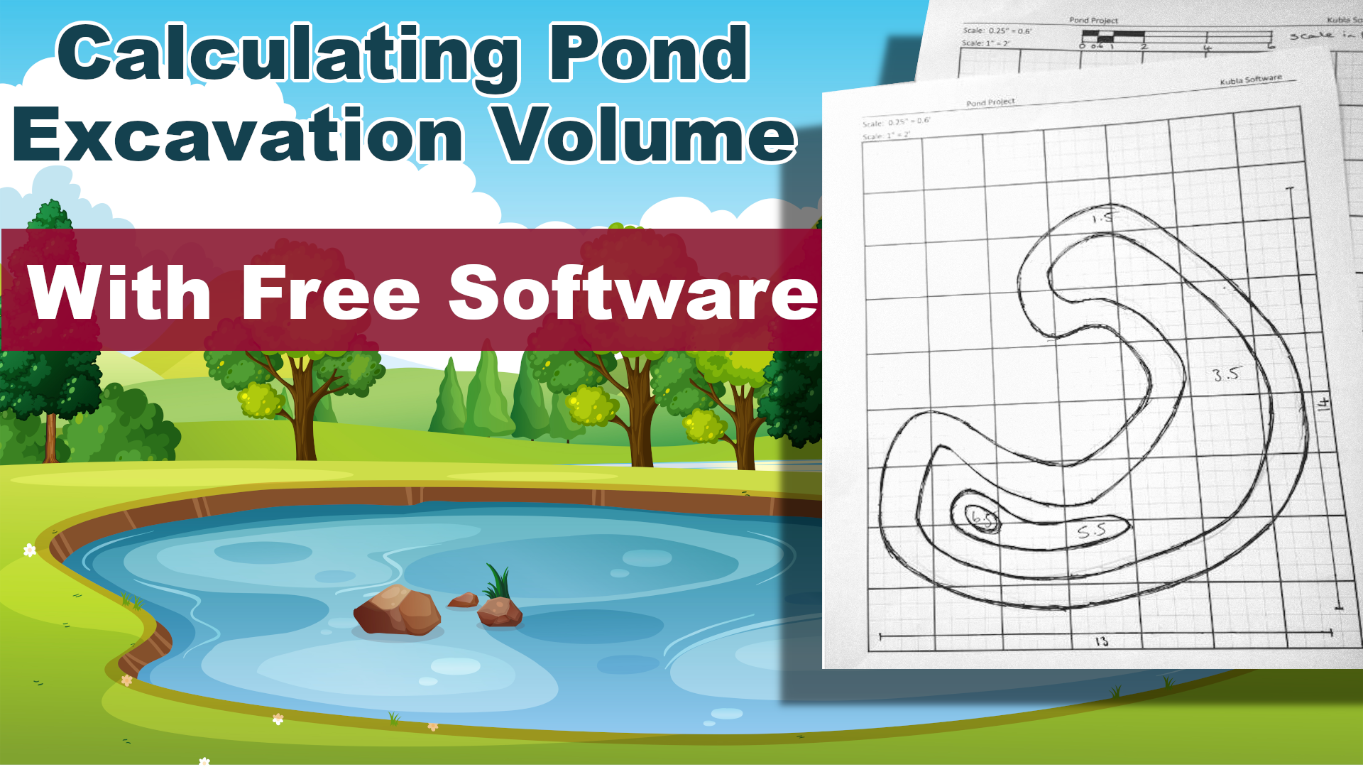 How To Calculate The Excavation Volume Of A Pond, Using Free Software