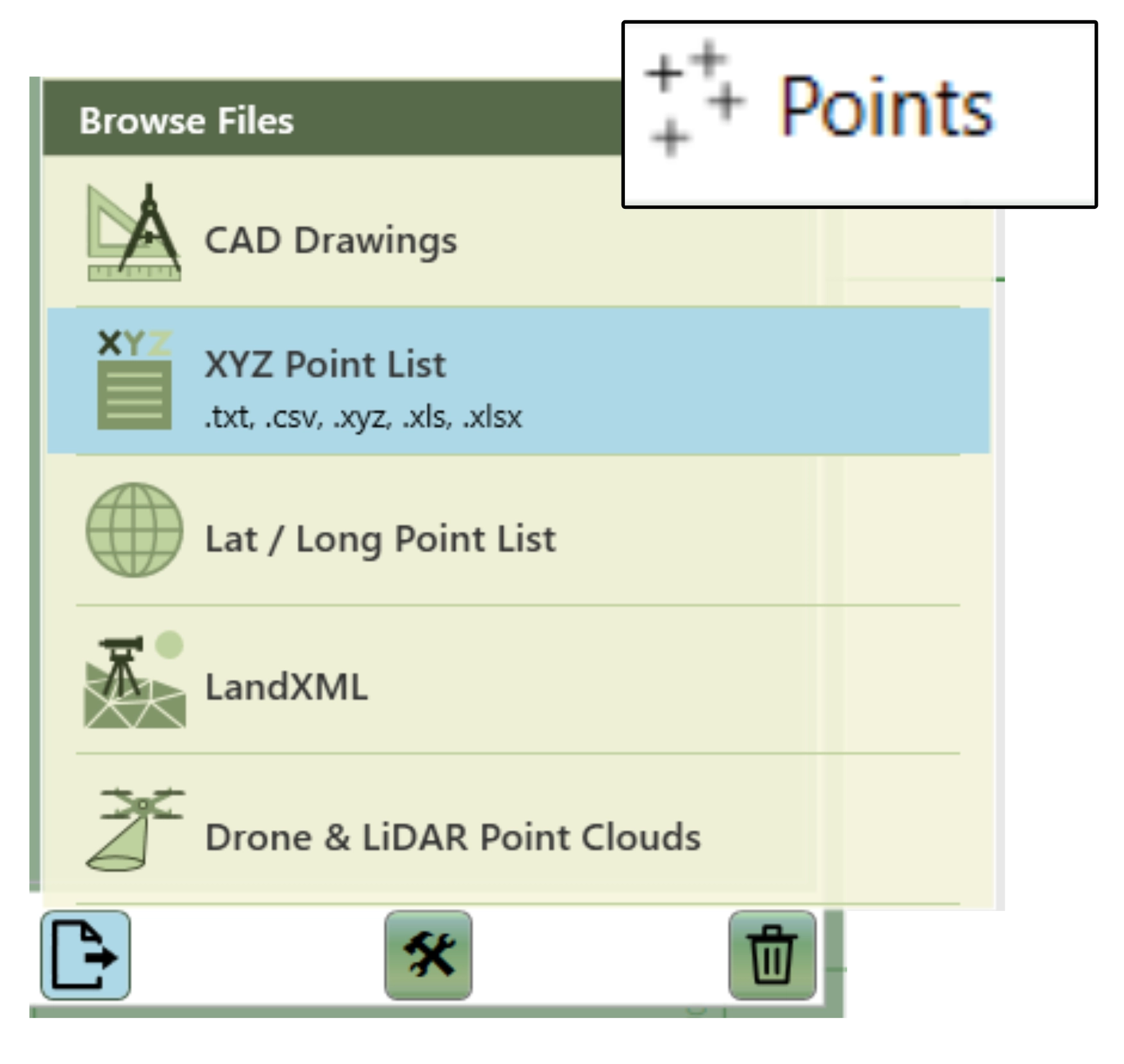 Importing XYZ survey points in Kubla Cubed